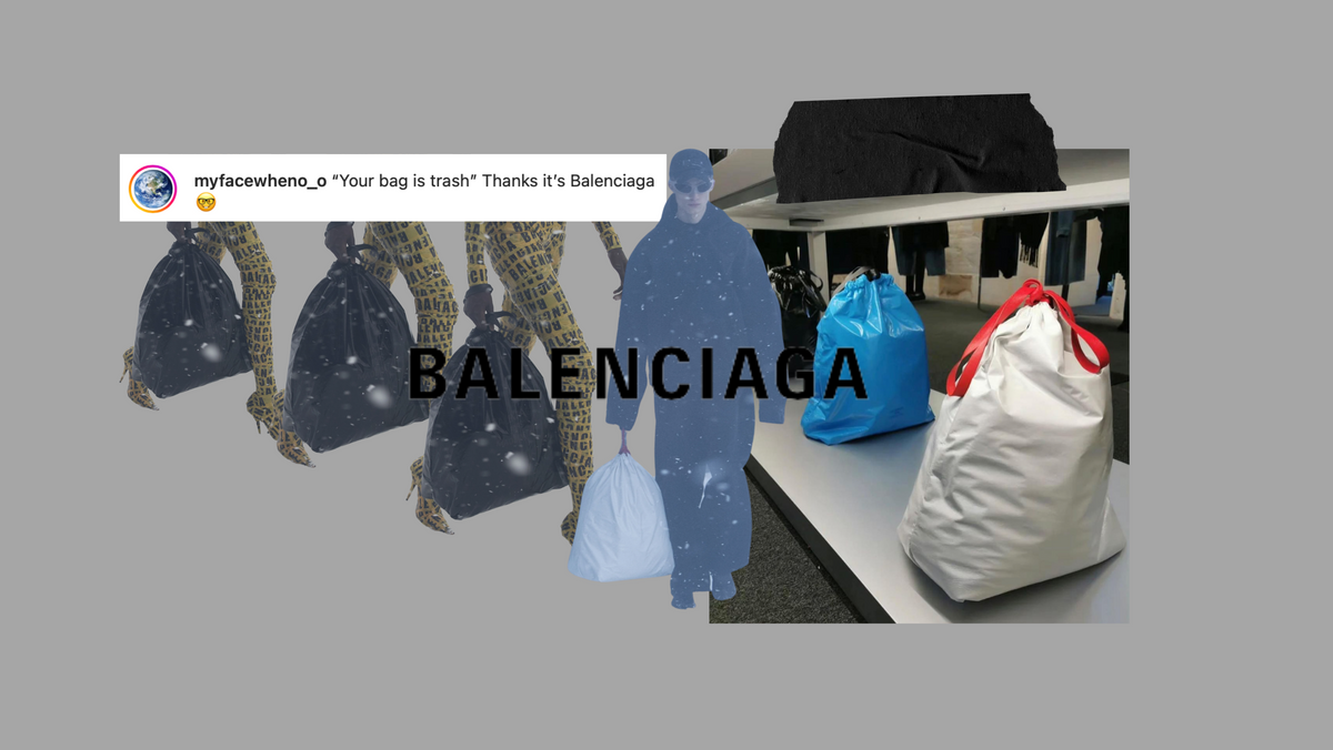 Balenciaga's 'trash pouch' 