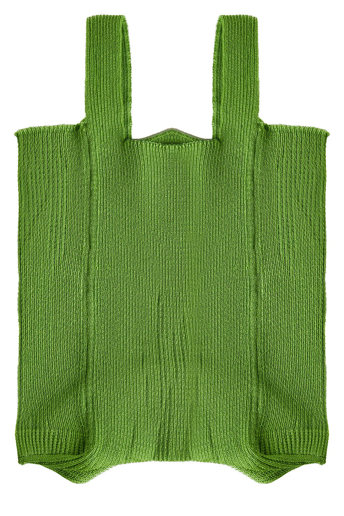 The Emma medium square-shape totebag in apple green color from the brand A. ROEGE HOVE