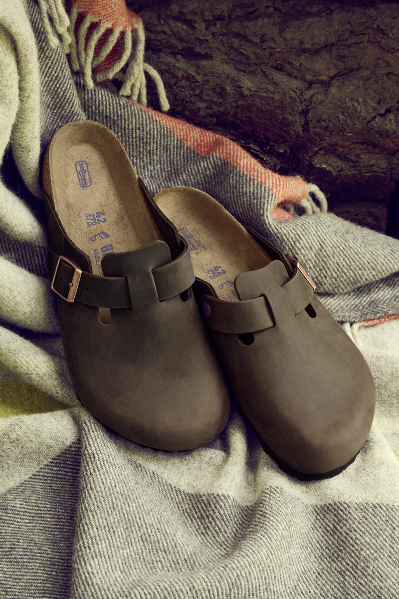 BIRKENSTOCK Boston Oiled Leather Clogs - Main Image