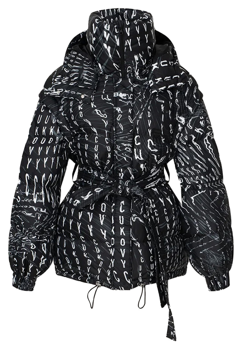 Rora Logo-Print Feather Down Jacket