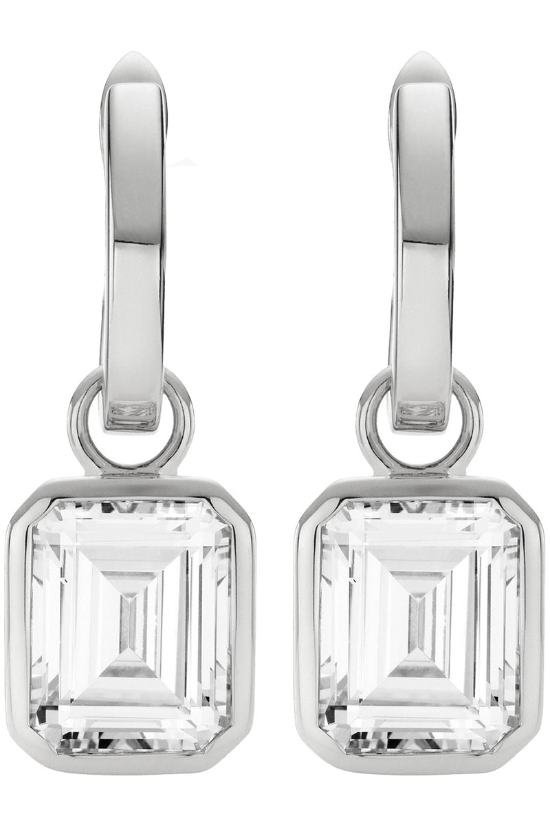 Emerald Cut Drop Earrings