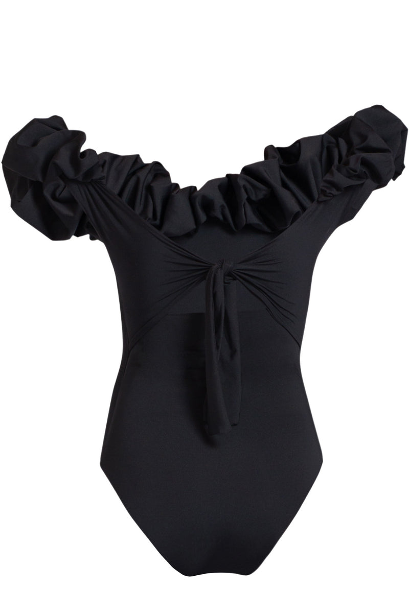 Sunflair Fruit Fantasy Ruched Front One Piece Swimsuit in Black FINAL SALE  NORMALLY $141.99 - Busted Bra Shop