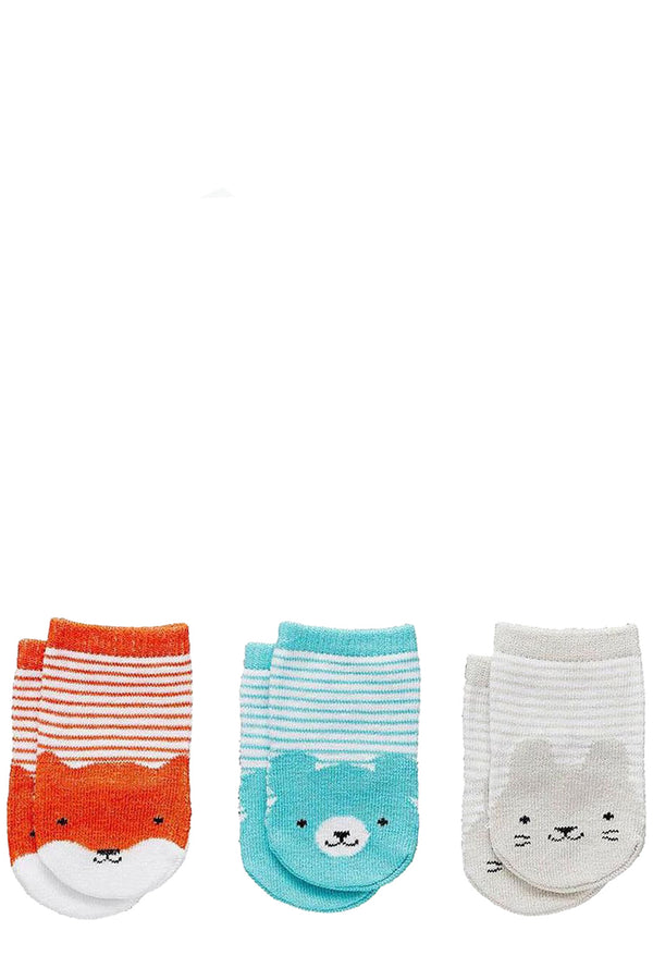 Organic Cotton Baby Sock Set Of 3 (0-6 Months)