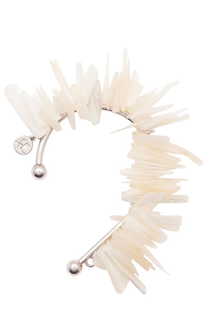 Korall gyöngy fülgyűrű