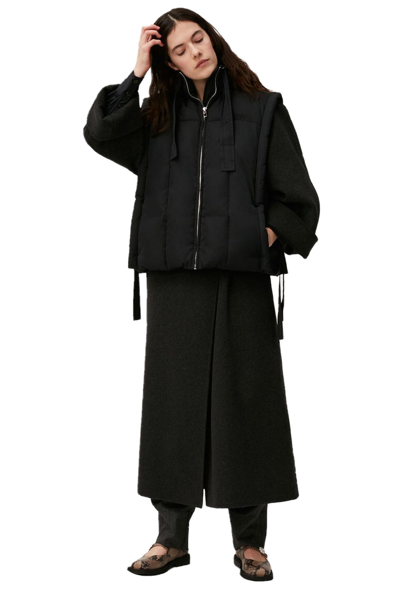 Ganni shiny puff oversized vest
