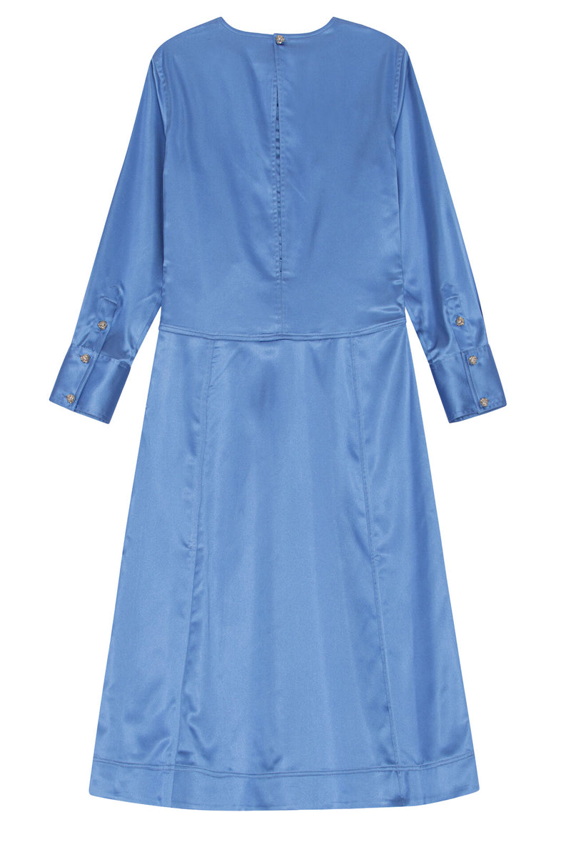 GANNI | Ruched-Detail Satin Midi Dress GANNI | Ruched-Detail Satin Midi Dress