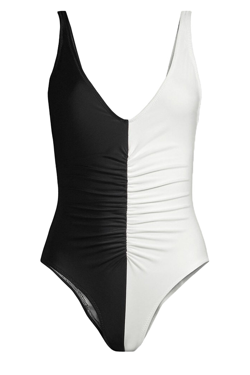 SOLID STRIPED The Lucia Swimsuit