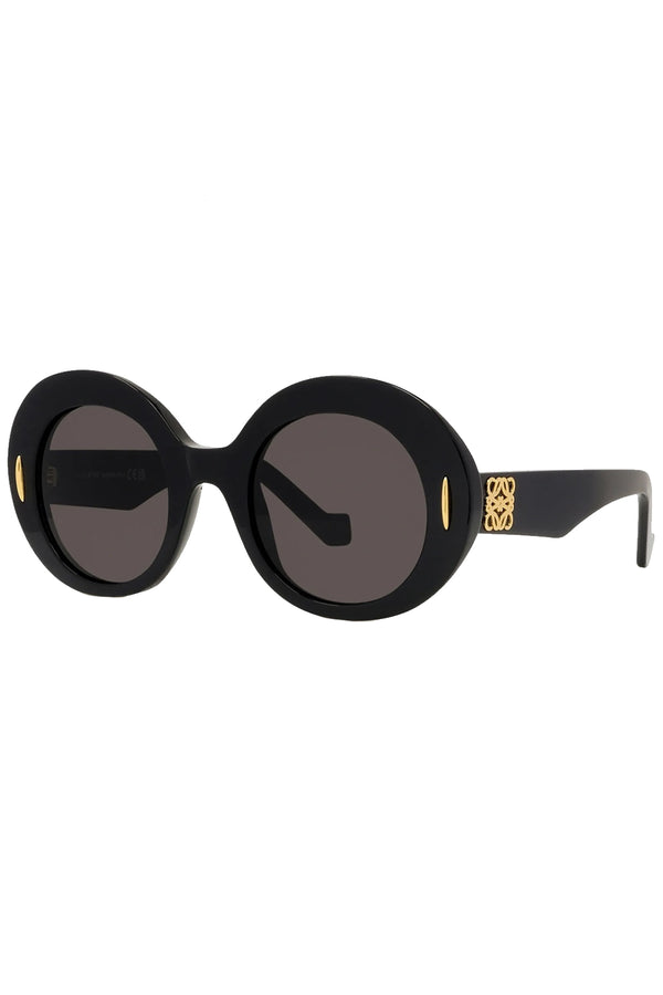 Anagram Black Oval Sunglasses