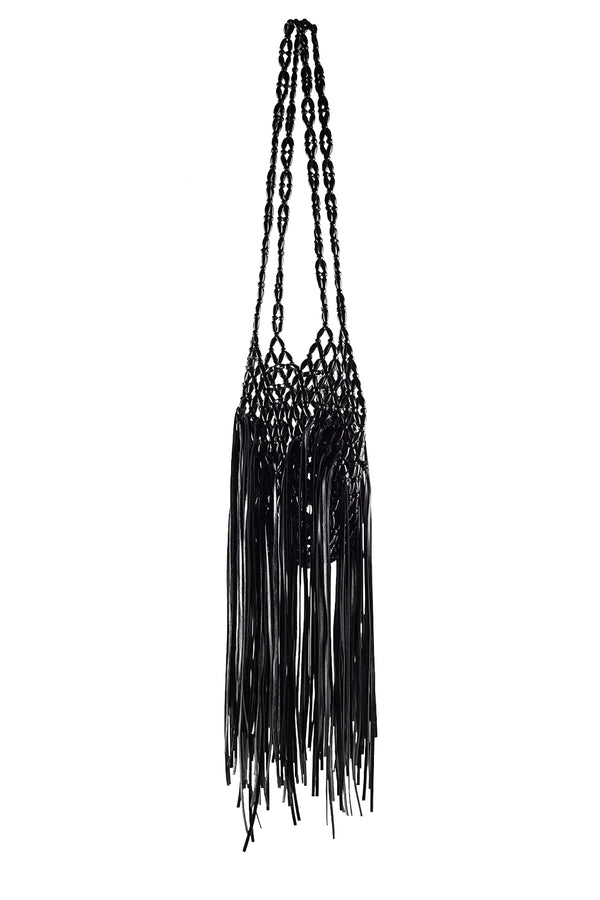 Fringe Detail Beaded Shoulder Bag