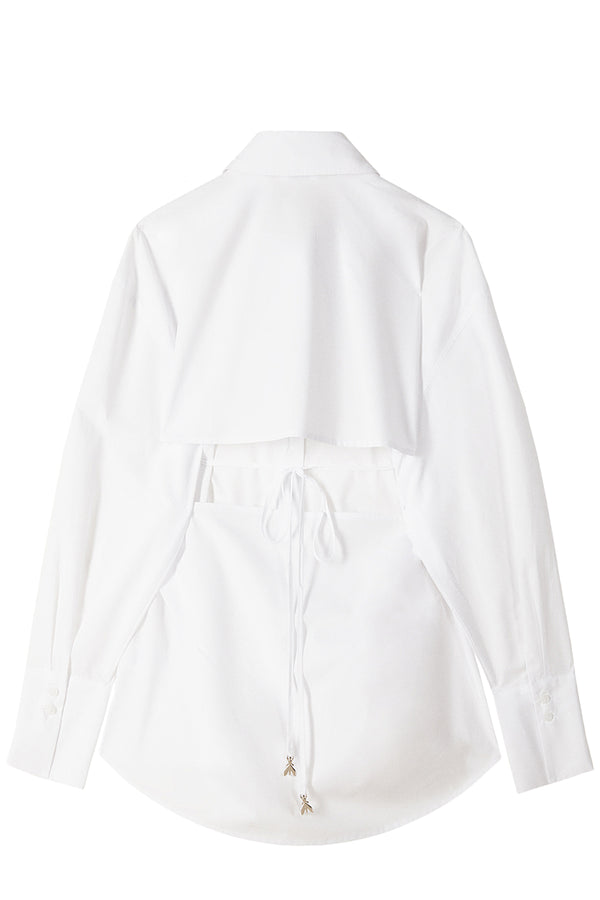 Open Back Detail Button Shirt