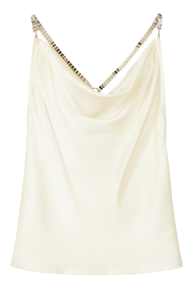 Jewel Detail 100% Silk Top