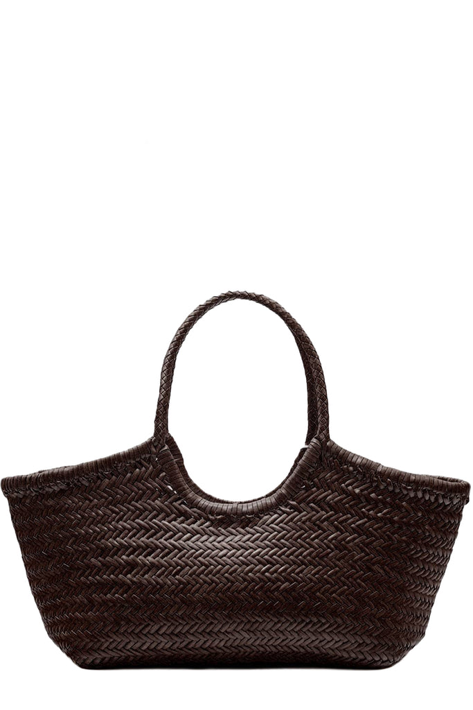 Big Nantucket Basket Woven Leather Bag