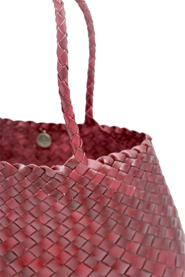 Big Santa Groce Woven Leather Bag