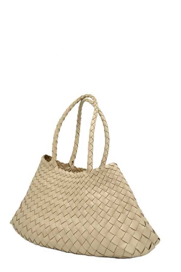 Big Santa Groce Woven Leather Bag