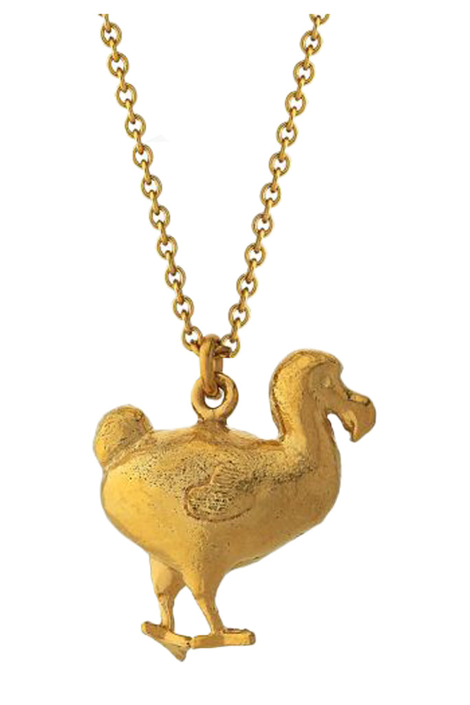 The Dodo necklace in gold colour from the brand ALEX MONROE