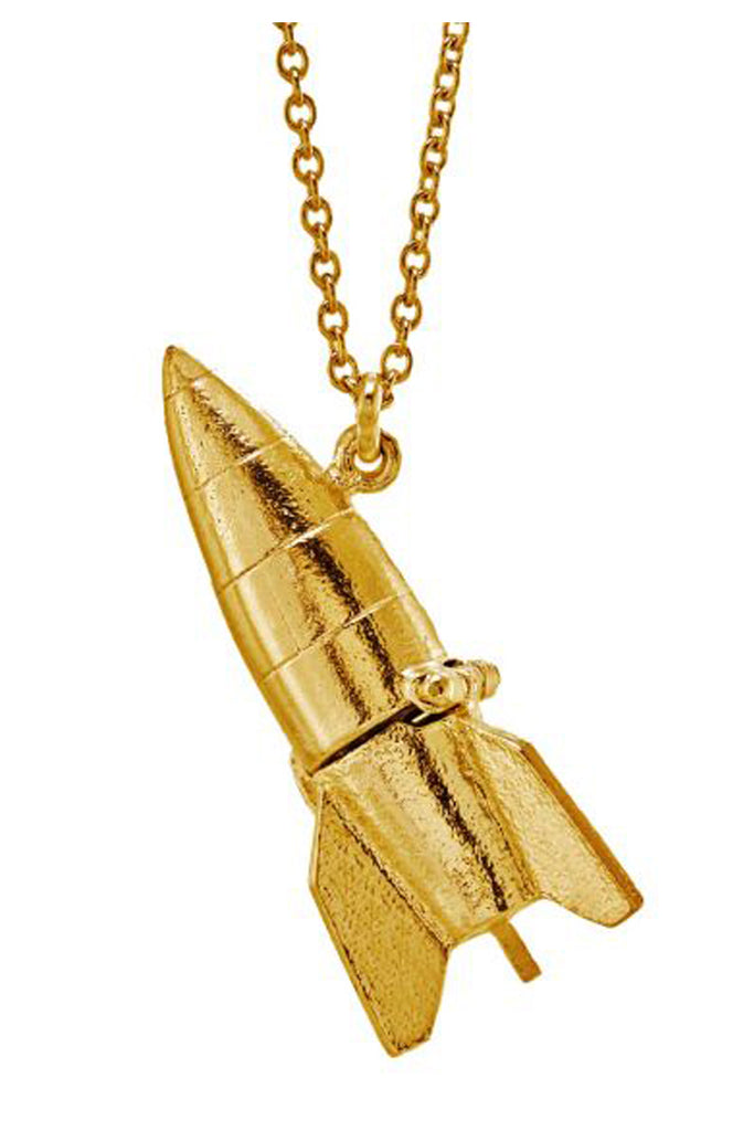 The rocket locket necklace in gold colour from the brand ALEX MONROE