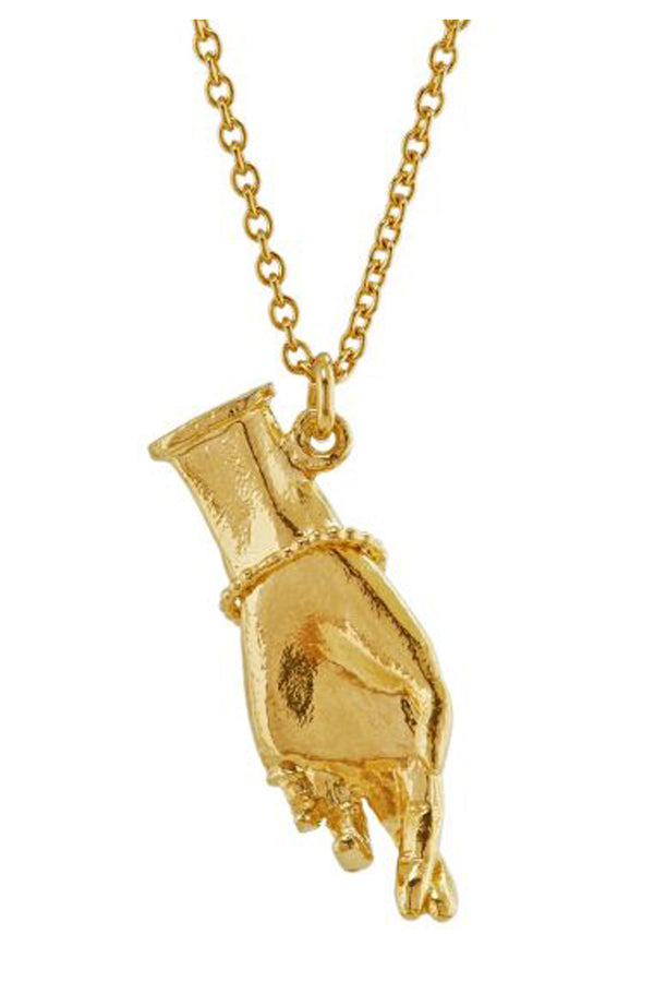 The wish me luck necklace in gold colour from the brand ALEX MONROE