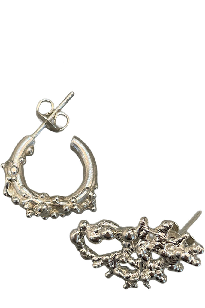 Big Creole Little Coral Earrings