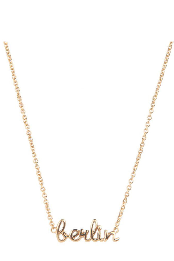 The Berlin necklace in gold colour from the brand ALL THE LUCK IN THE WORLD