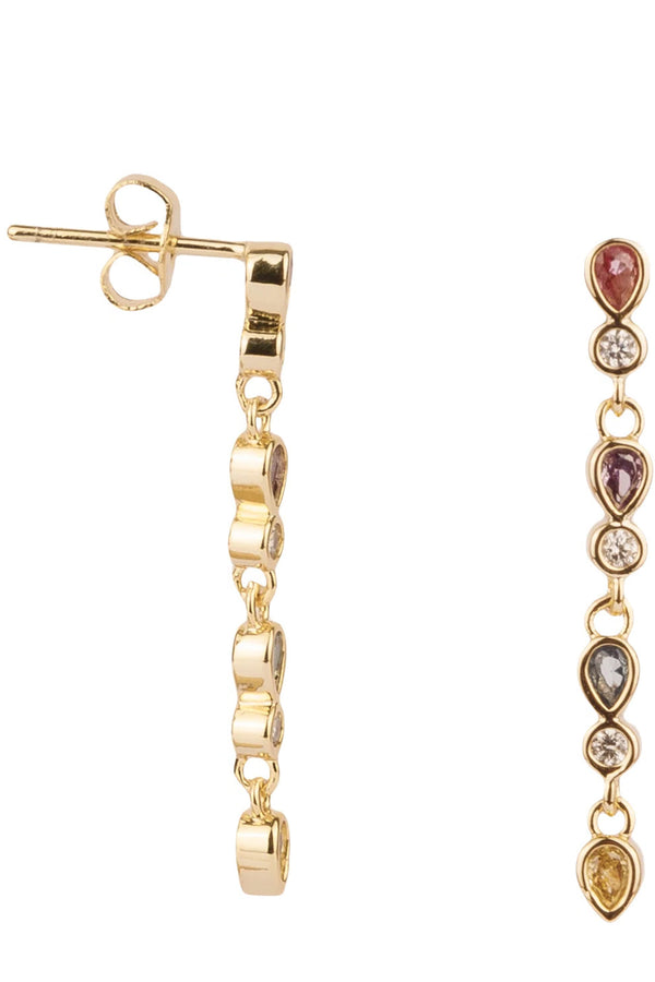 The hanging stones earrings in gold and multicolour colour from the brand ALL THE LUCK IN THE WORLD