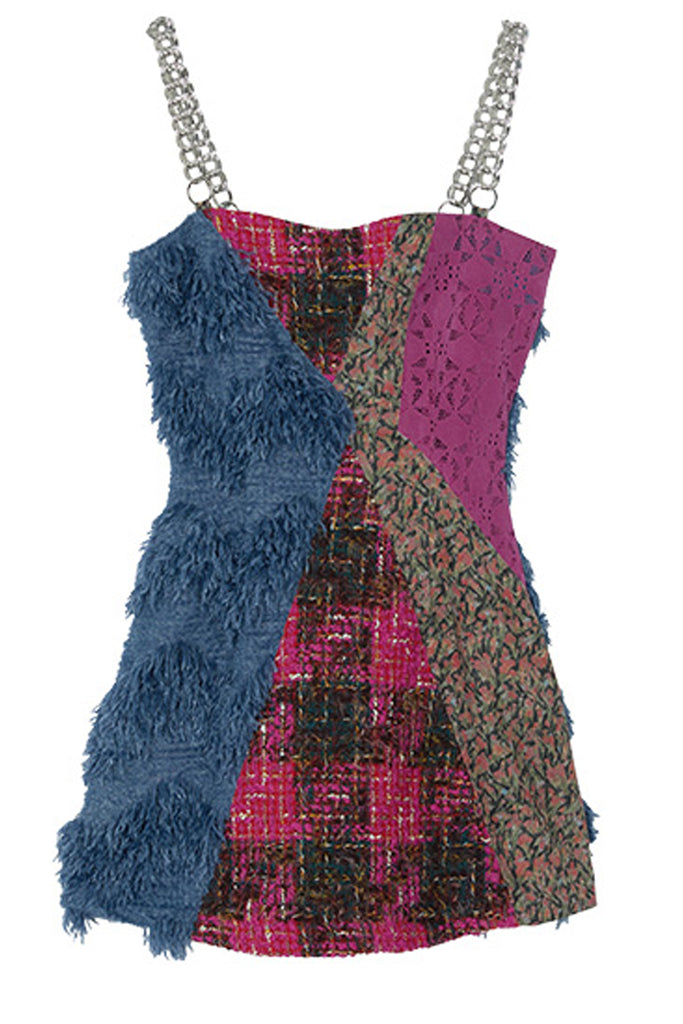 The Reese chain-strap mini dress in multicolor from the brand ANDERSSON BELL