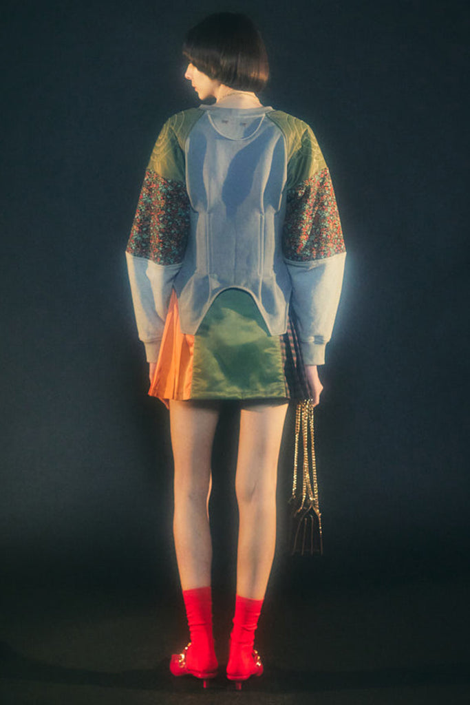 ANDERSSON BELL | Rosee Fabrics Combination MA-1 Top | sparklemonde.com