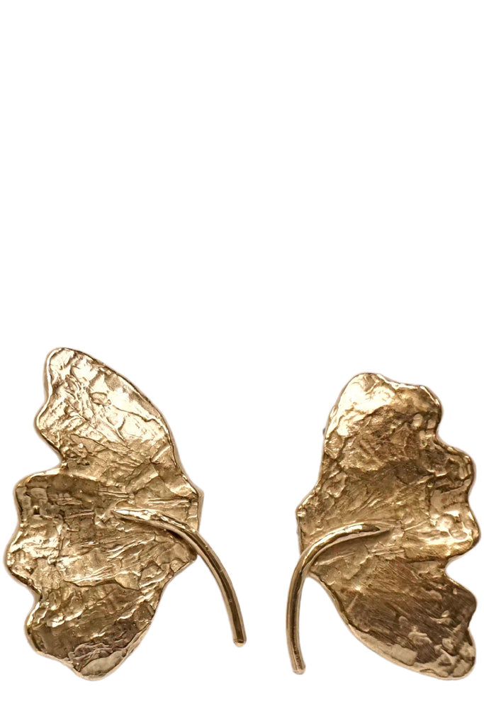 The Ginkgo earrings in gold colour from the brand ANITA BERISHA