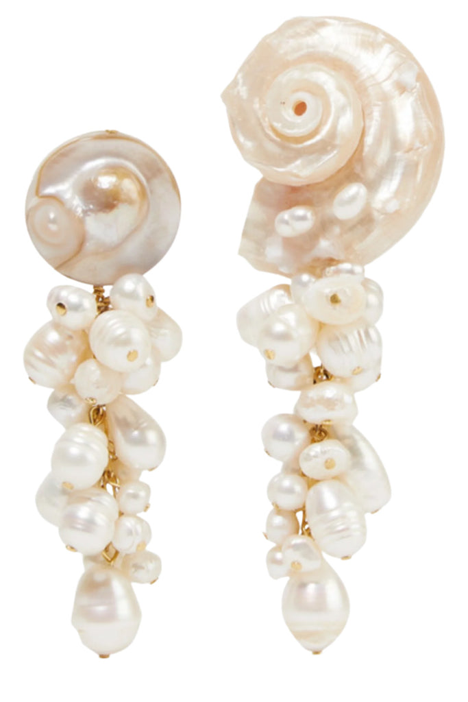 The Mermaid earrings in gold and pearl colours from the brand ANITA BERISHA