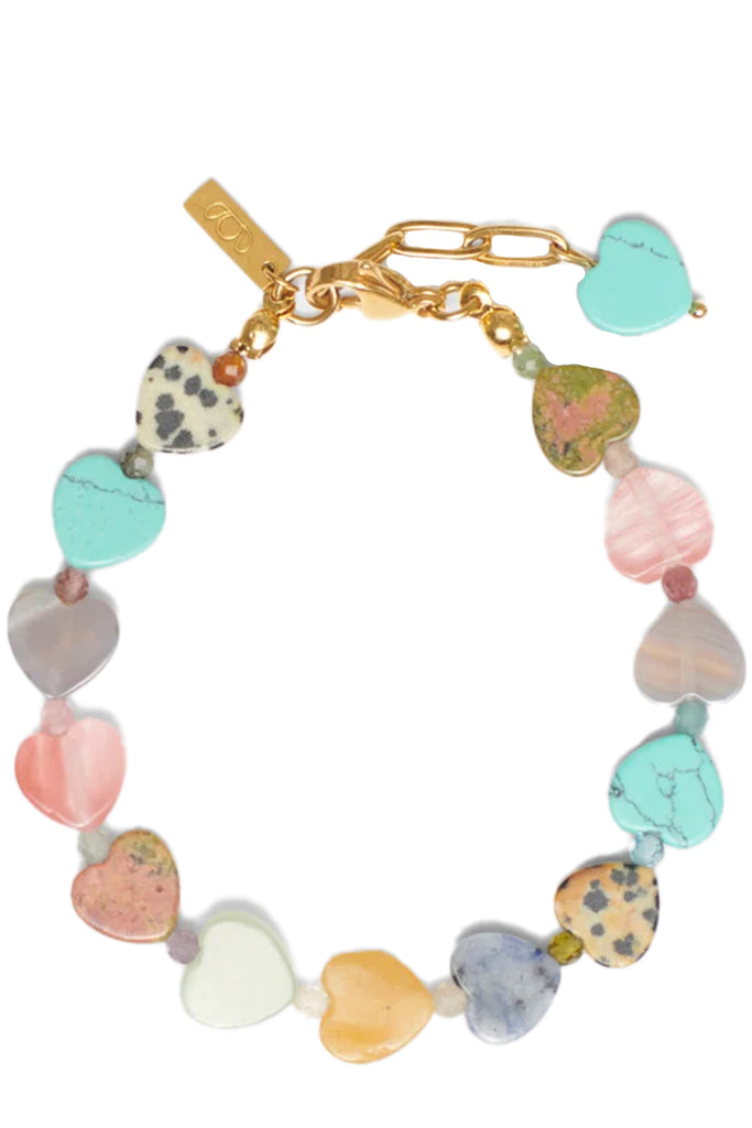 Gemstone Heart Bracelet