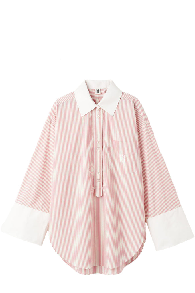 The Maye Wide-Cuff Organic-Cotton Shirt in pink colour from the brand BY MALENE BIRGER