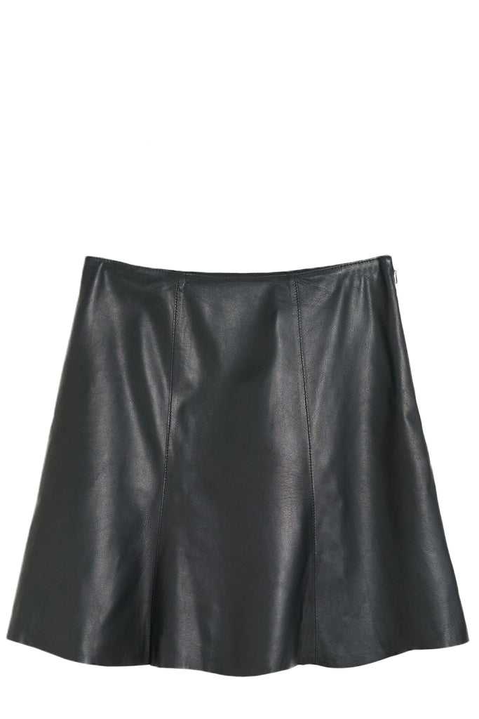 The Naommi Leather Mini Skirt in black colour from the brand BY MALENE BIRGER