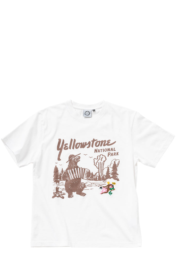 The Yellowstone bone organic cotton T-shirt in white color from the brand CARNE BOLLENTE