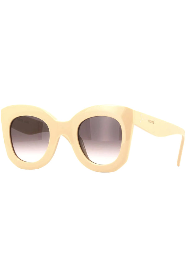 The bold butterfly logo-embellished sunglasses in beige color with grey lenses from the brand CELINE