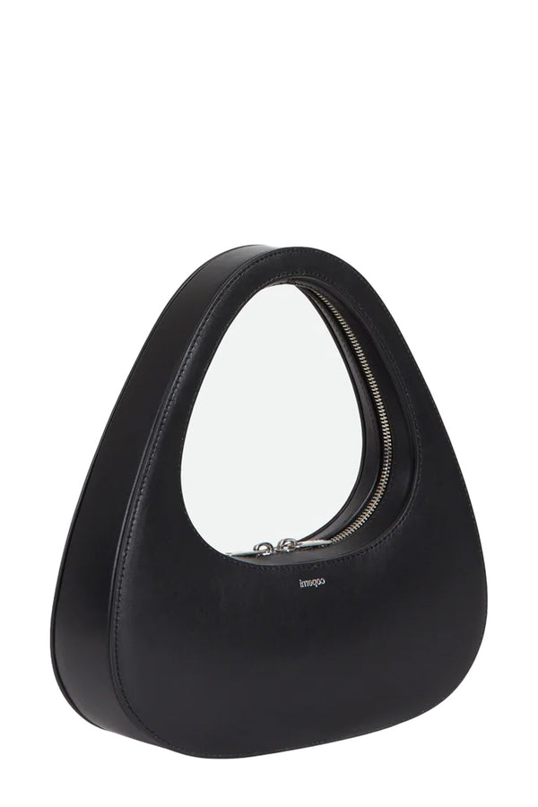 The baguette swipe leather bag in black color from the brand COPERNI