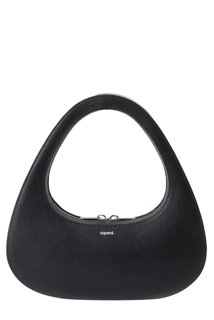 The baguette swipe leather bag in black color from the brand COPERNI