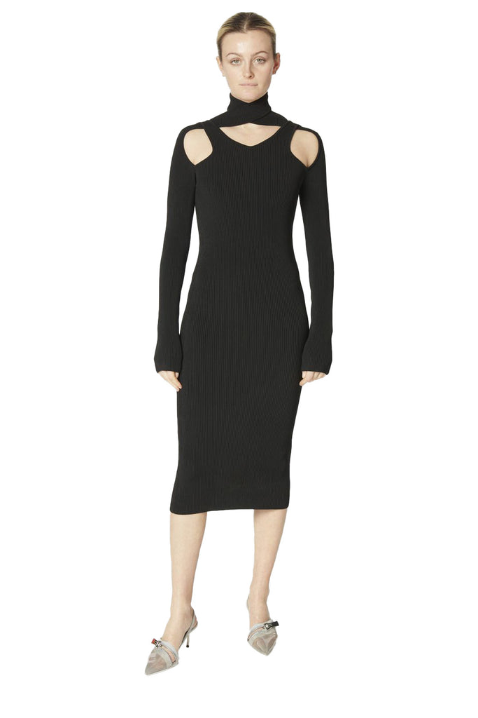 COPERNI | Cut-Out Turtleneck Knitted Midi Dress