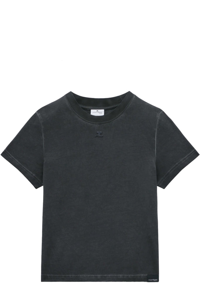 The AC straight logo-embellished T-shirt in gray colour from the brand COURRÈGES