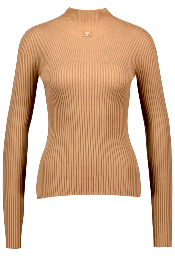 Mockneck Light Rib Sweater