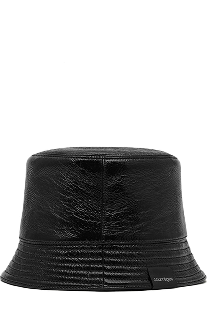 Black vinyl bucket hat online