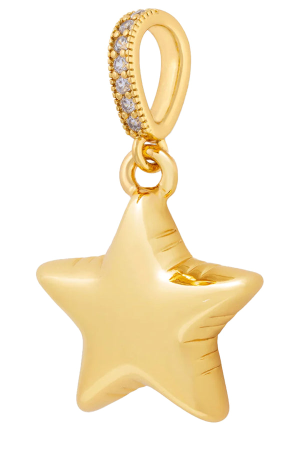 The Balloon star pendant with pave connector in gold colour from the brand CRYSTAL HAZE