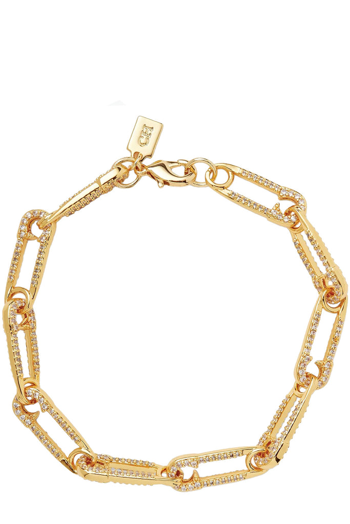 The Locked bracelet in gold and clear colours from the brand CRYSTAL HAZE