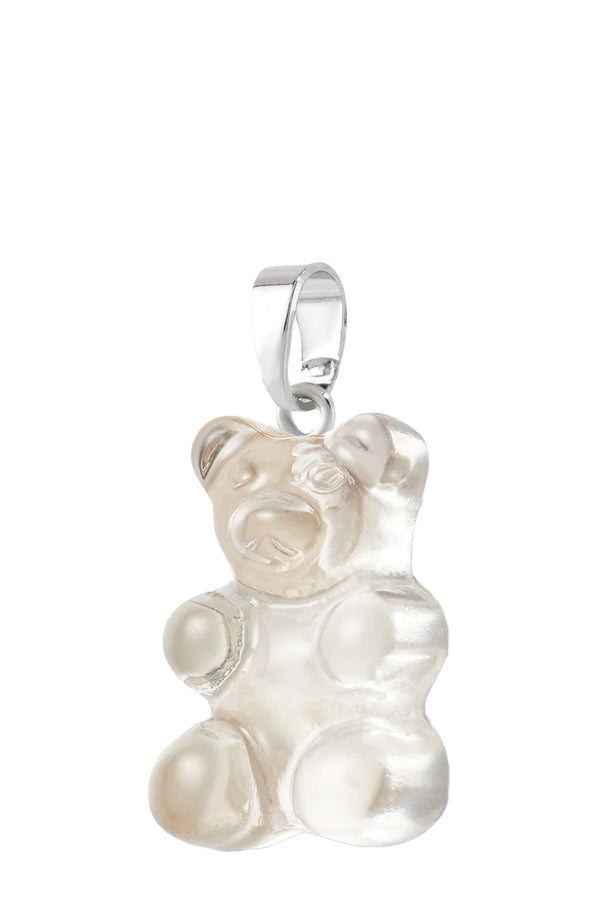 The nostalgia bear pendant with classic connector in silver and ice colors from the brand CRYSTAL HAZE