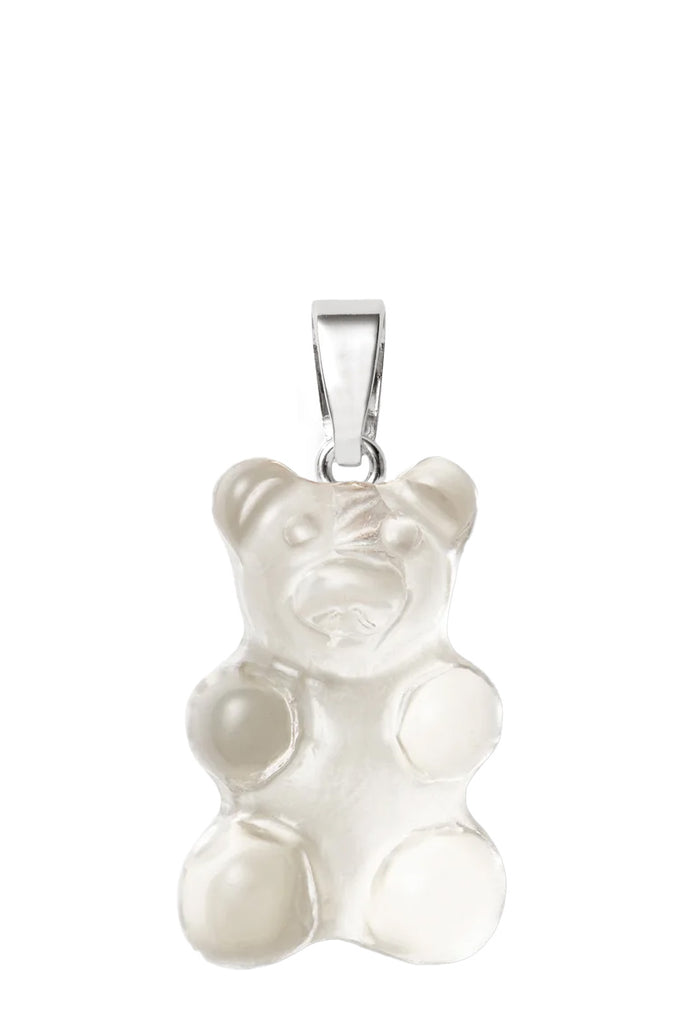 The nostalgia bear pendant with classic connector in silver and ice colors from the brand CRYSTAL HAZE
