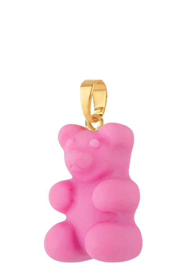 The Nostalgia Bear pendant with classic connector in gold and elle woods colours from the brand CRYSTAL HAZE