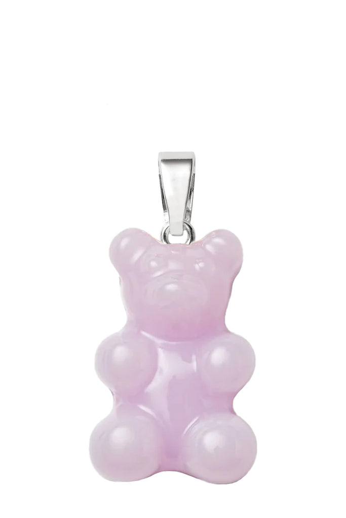 The Nostalgia Bear pendant with classic connector in silver and lavender colours from the brand CRYSTAL HAZE