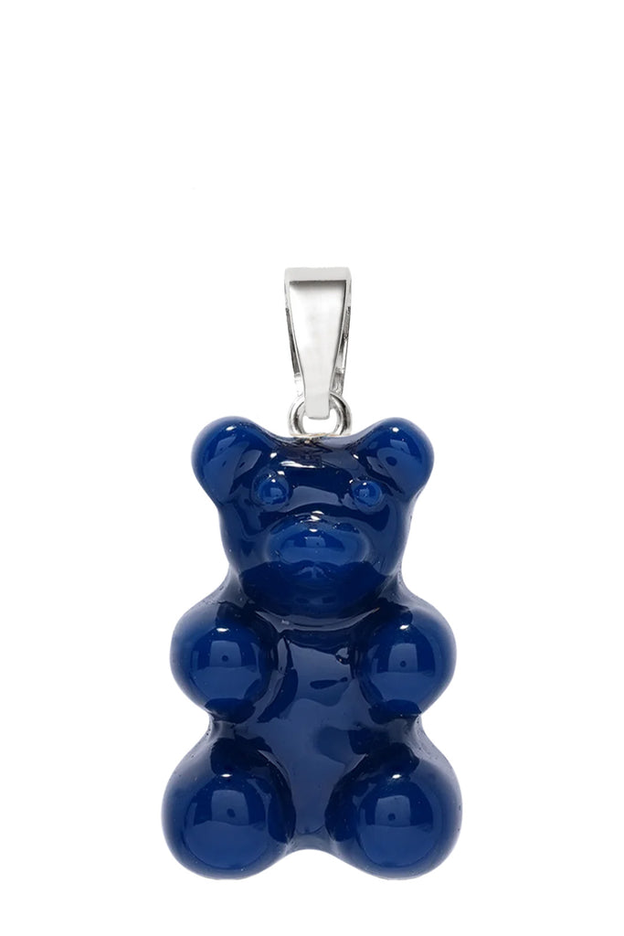 The Nostalgia Bear pendant with classic connector in silver and sapphire colours from the brand CRYSTAL HAZE