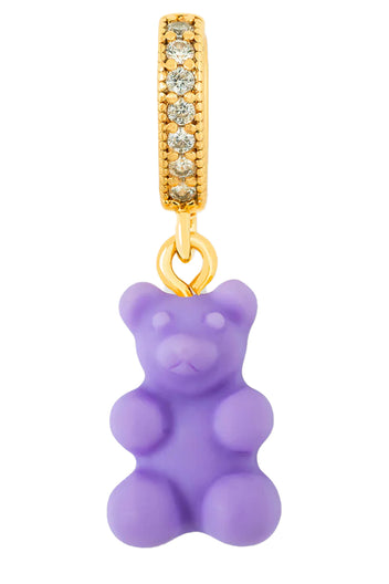CRYSTAL HAZE ◆ NOSTALGIA BEAR PAVE PENDANT SILVER LAVENDER Crystal Haze Nostalgia Bear Pave Pendant-Lavender – October