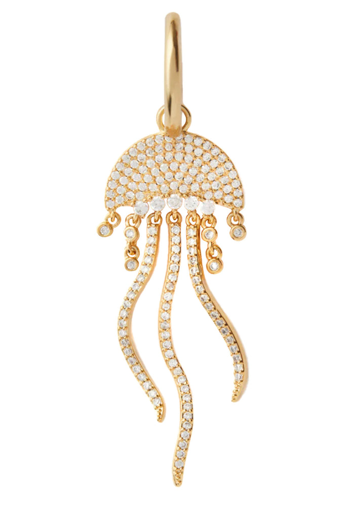 The Octopus single earring in gold color from the brand CRYSTAL HAZE