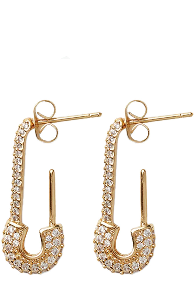 The Pin Up earrings in gold colour from the brand CRYSTAL HAZE