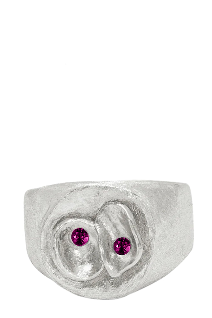 Vulkán gyűrű pink zafírral